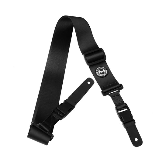 Amumu Seatbelt Guitar Strap with Clip Black Nylon - PA01WBK