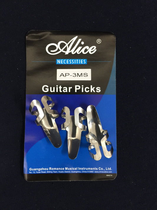 Alice AP3MS Steel Finger Picks