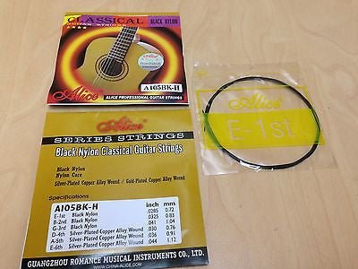 Alice A105BKH Professional Classical Guitar Strings Black Nylon(.0285~.044inch)