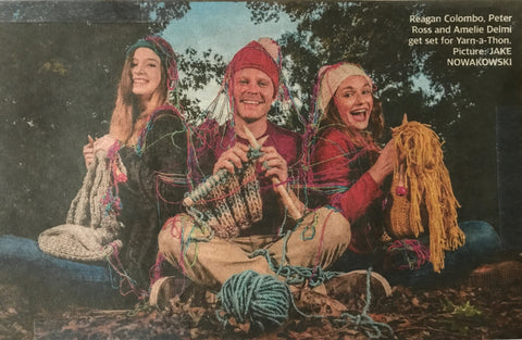 Herald Sun photo for Crumbz Craft Yarn-a-Thon