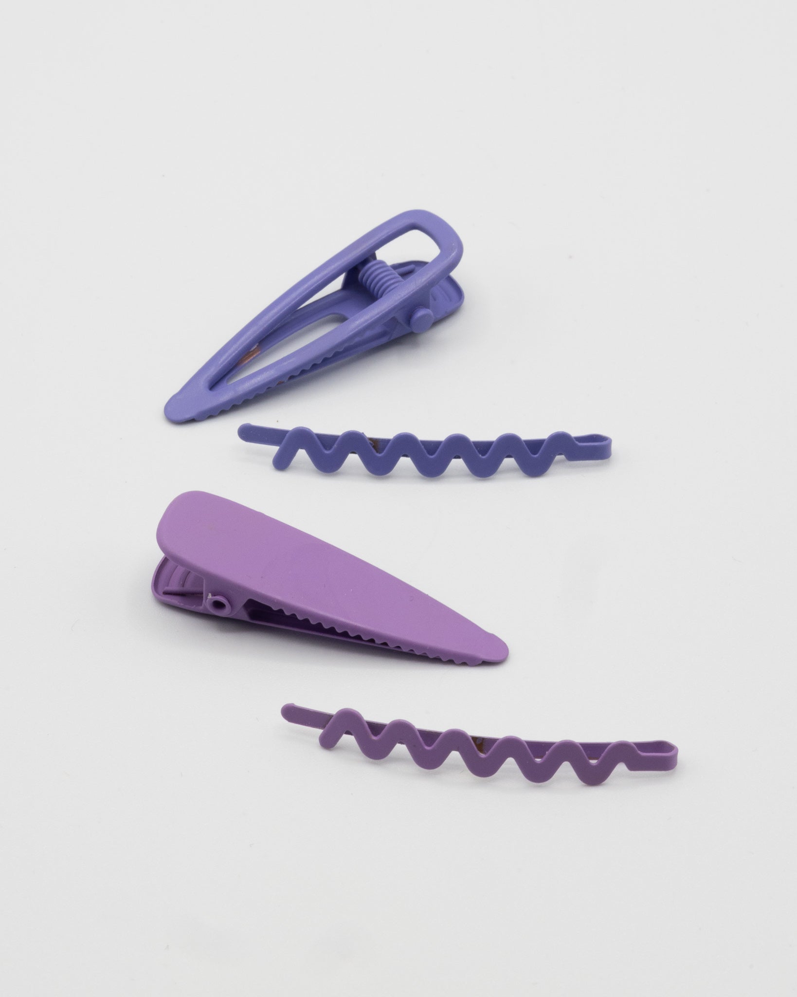 Y2K Alloy Hair Clip Set In Purple And Pink