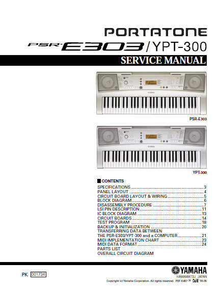 yamaha psr e303 ypt 300