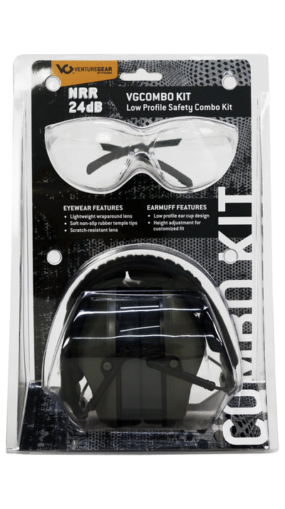 New-For-2023 Venture Gear® VG Combo Kit by Pyramex® Protects Shooters' Eyes and Ears At An Affordable Price
