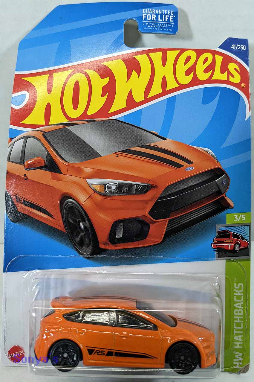 Orange 2022 Hot Wheels HW HATCHBACKS 3/5 Ford Focus RS 41/250