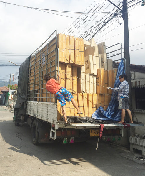 Fresh boards arriving at the phuket shop