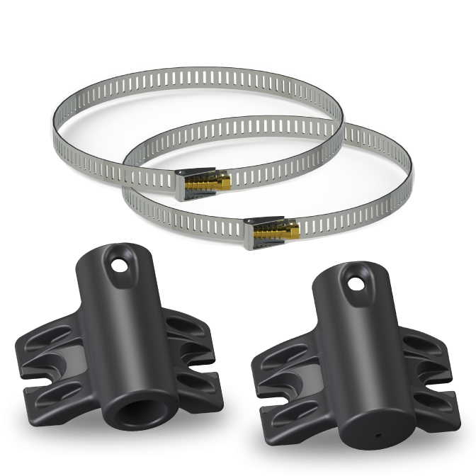Upper/Lower Pole Brackets Kit - Thin Wall Banded