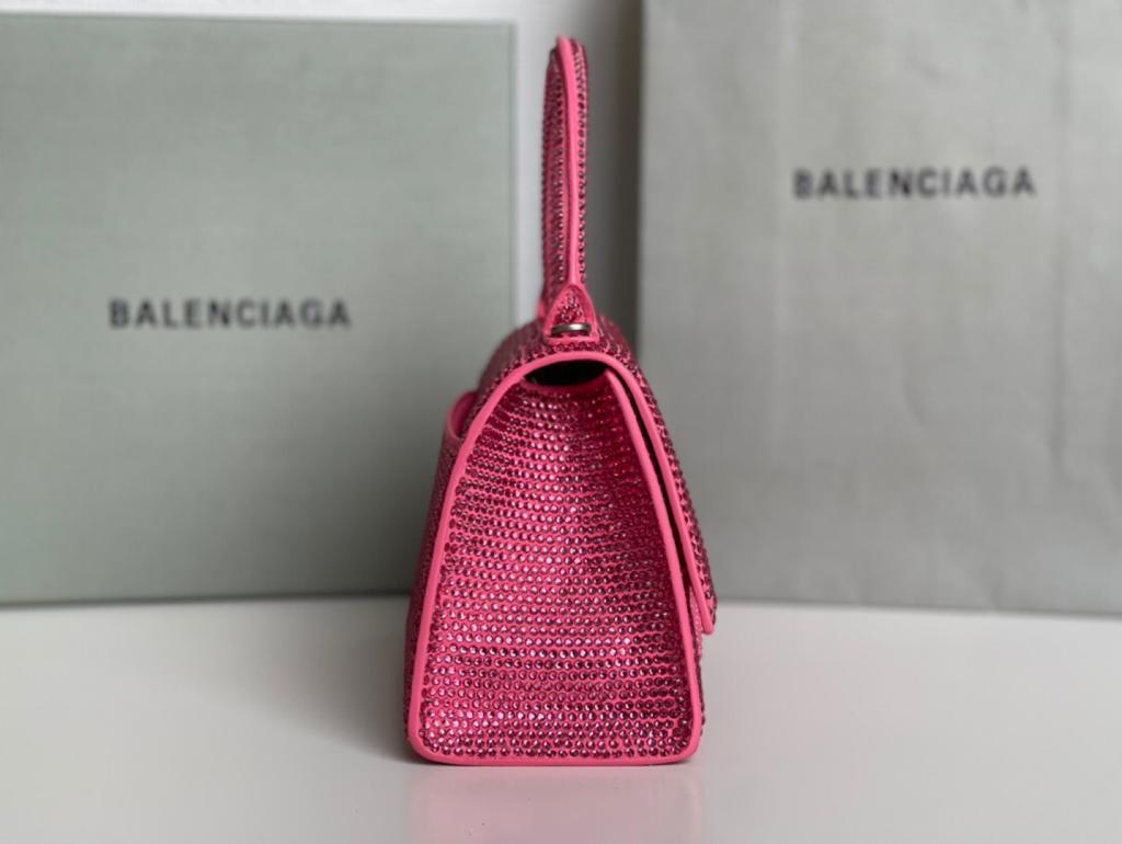 Rhinestone Handbag Pink Hourglass B