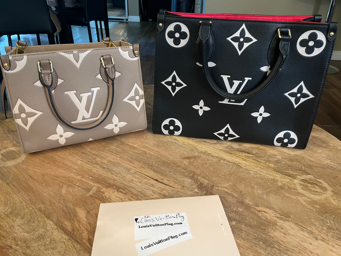 Handmade Bicolor Empreinte Leather Handbag On the Go