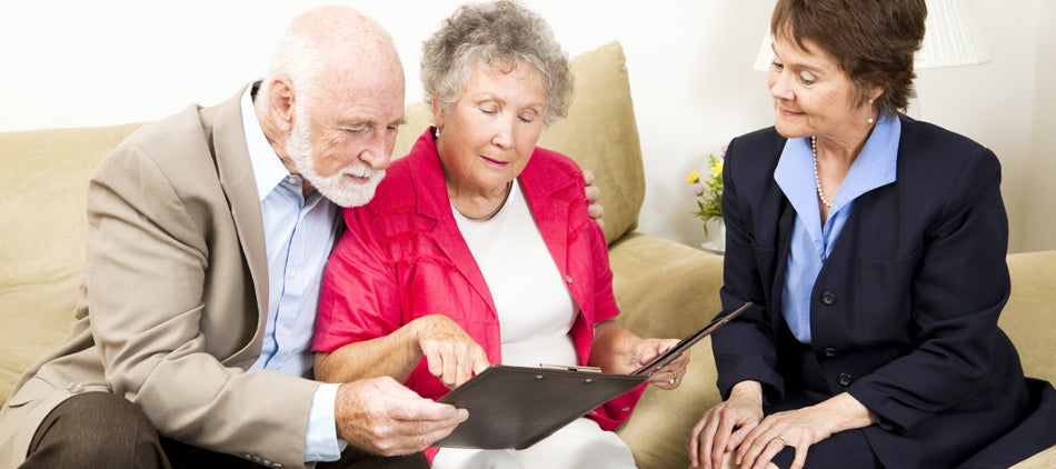 Funeral Director Meeting with Older Couple