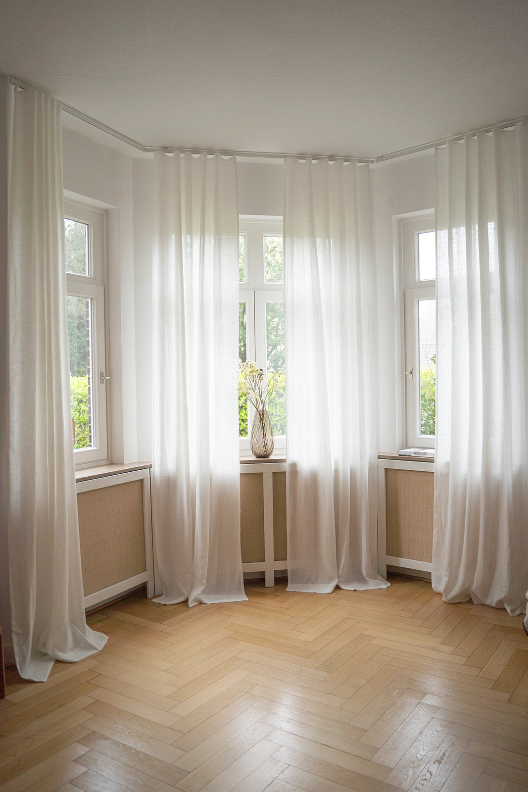 cliënt Wat dan ook legaal Linen curtain light - WHITE //order free of charge in desired length –  SALUT COCO Interior