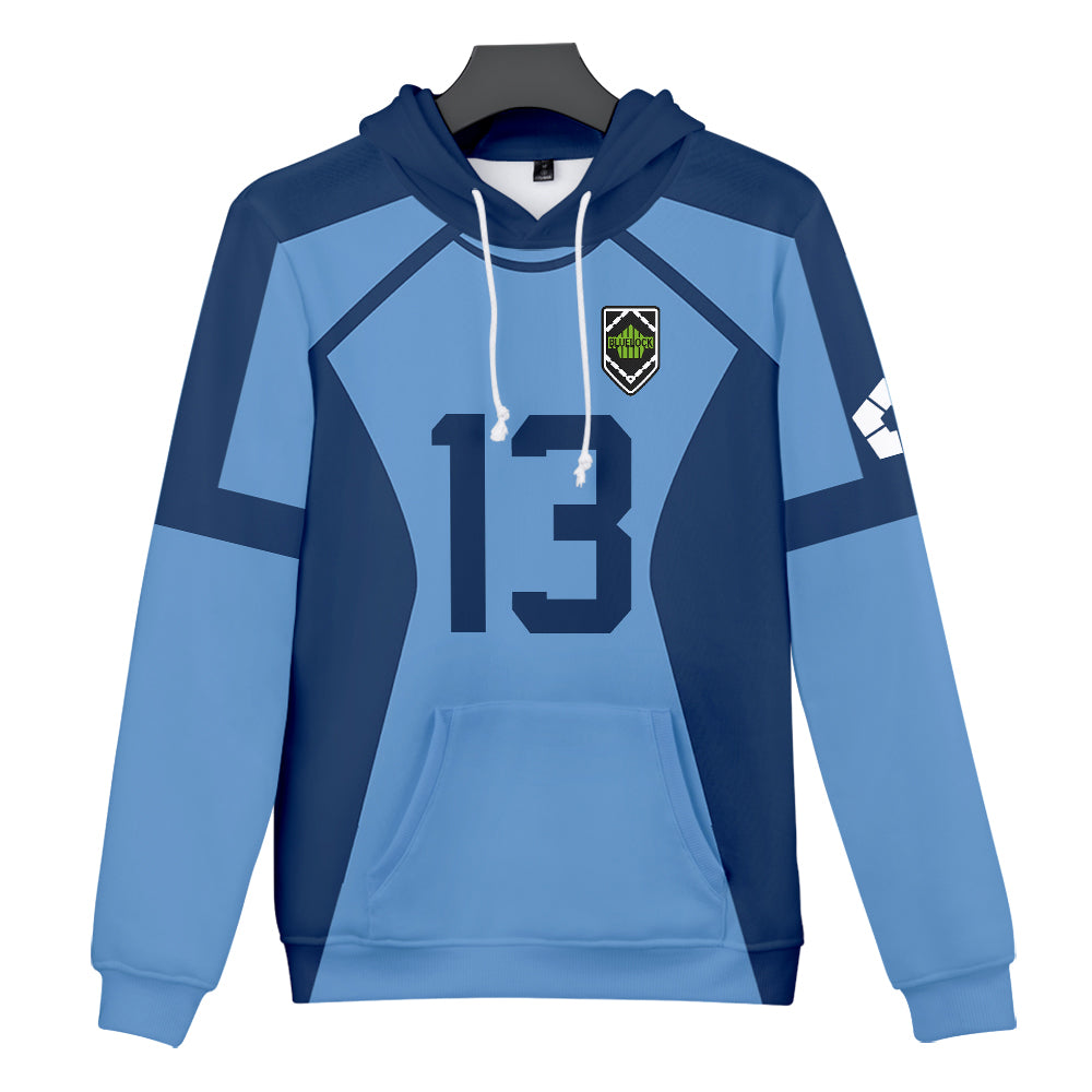 Blue Lock Player 13 Hoodie BlueLock RYUSEI Pullover Trendy Costume