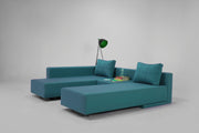 Modulares Sofa Amy mit Schlaffunktion - Stoff Mollia