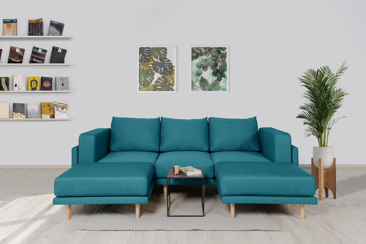 Modulares Sofa Donna U mit Schlaffunktion - Stoff Mollia