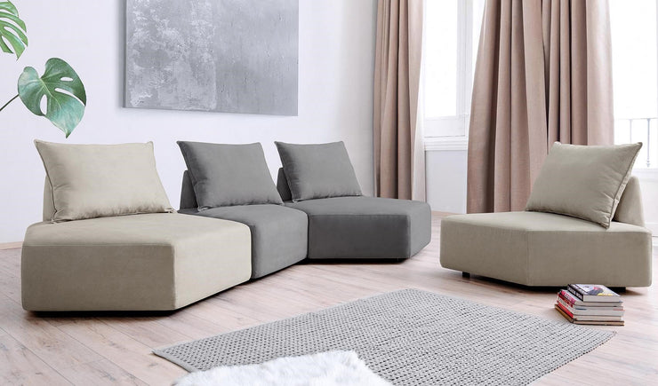 Modulares Sofa Katrina mit Schlaffunktion - Stoff Baumwolle