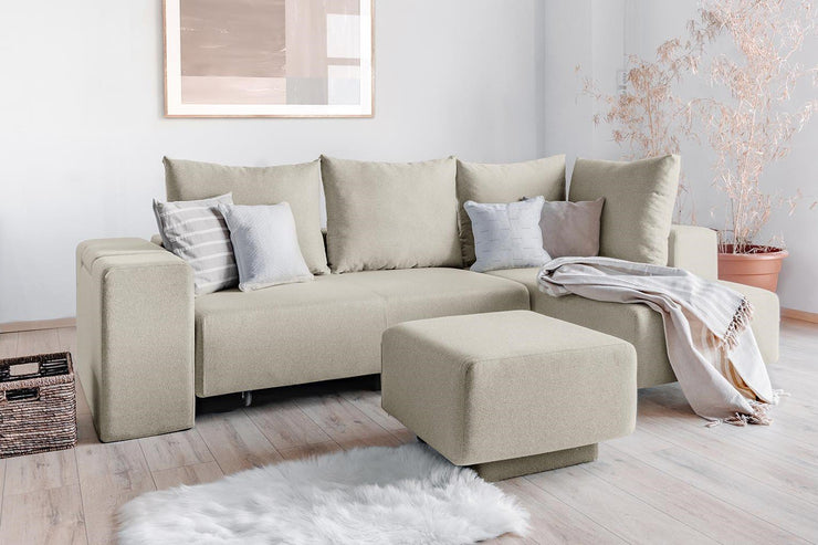 Modulares Sofa Amelie mit Schlaffunktion - Stoff Baumwolle - Livom