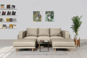 Modulares Sofa Donna U mit Schlaffunktion - Stoff Mollia - Livom