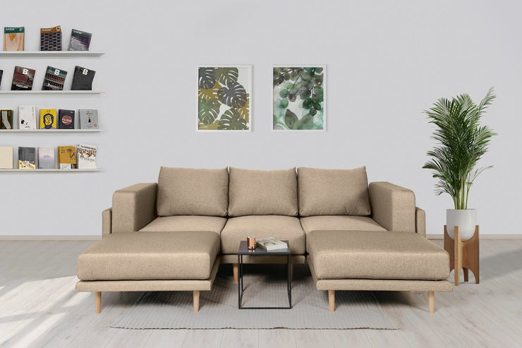 Modulares Sofa Donna U mit Schlaffunktion - Stoff Mollia - Livom