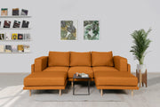 Modulares Sofa Donna U mit Schlaffunktion - Stoff Velare - Livom