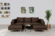 Modulares Sofa Donna U mit Schlaffunktion - Stoff Velare - Livom