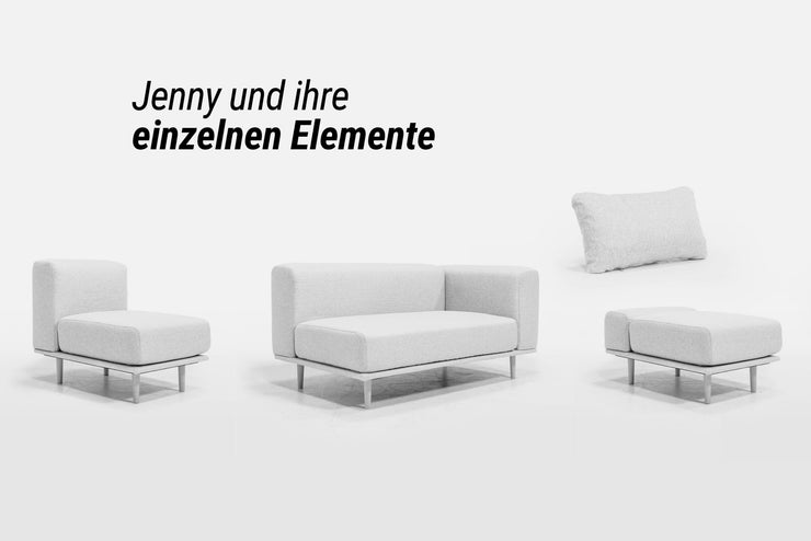 Modulares Sofa Jenny mit Schlaffunktion - Stoff Mollia - Livom