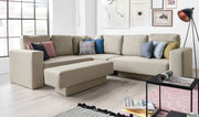 Modulares Sofa Rachel mit Schlaffunktion - Stoff Baumwolle - Livom