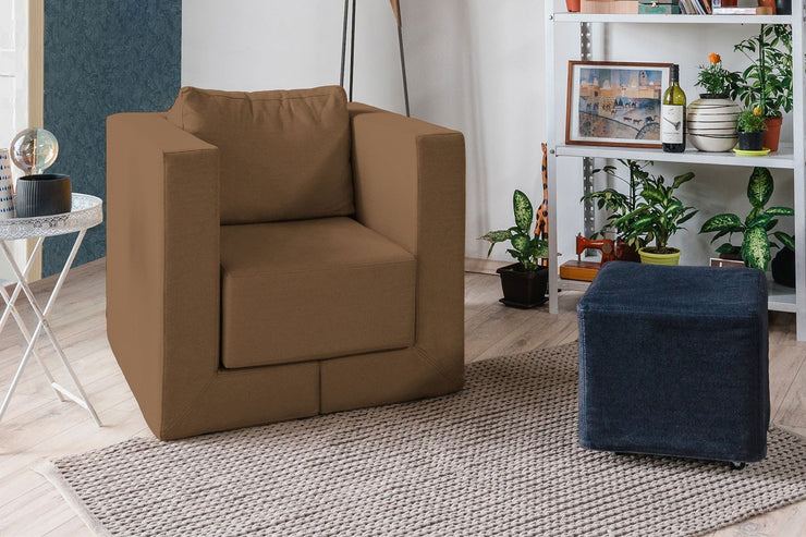 Modularer Sofa-Sessel Alex mit Schlaffunktion - Stoff Velare