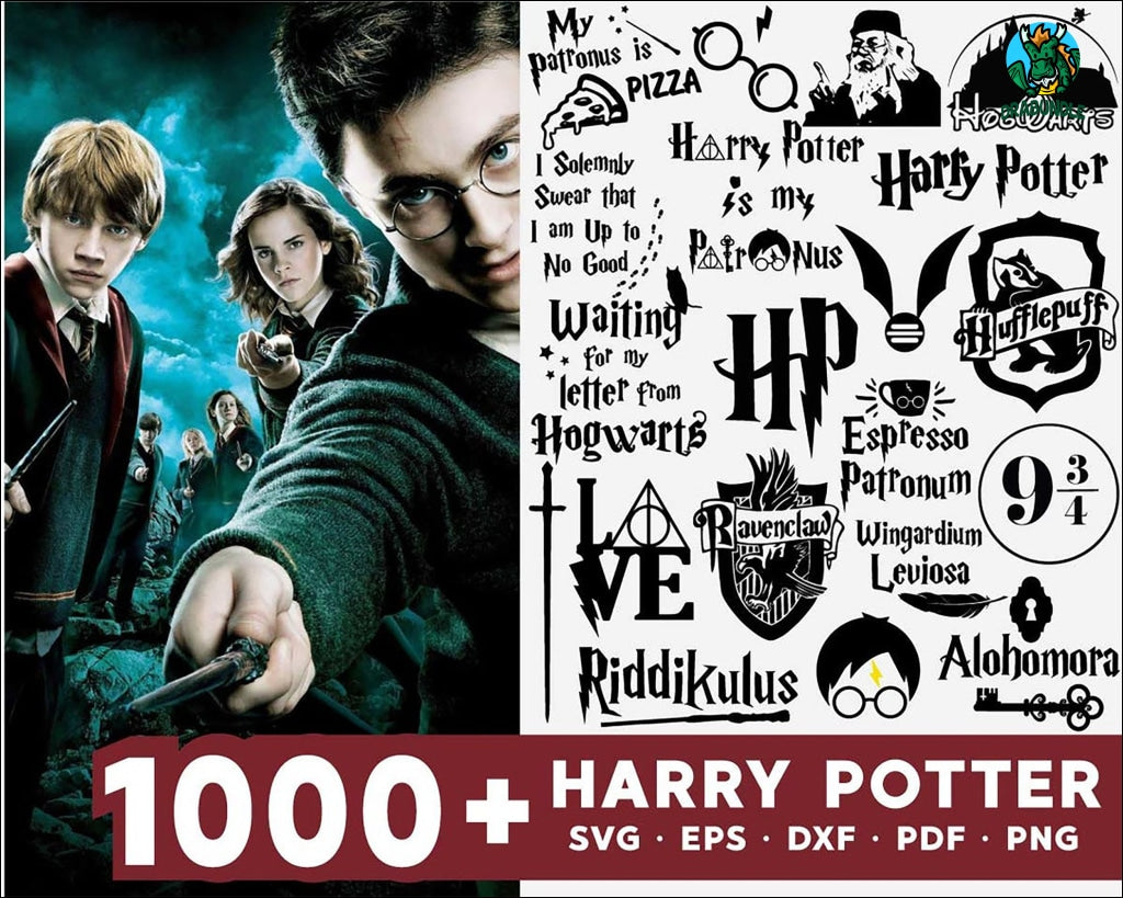 dood gaan kleermaker Oceanië 1000+Harry Potter svg bundle, Wizard Svg Bundle, Hogwarts school emble –  Drabundlesvg