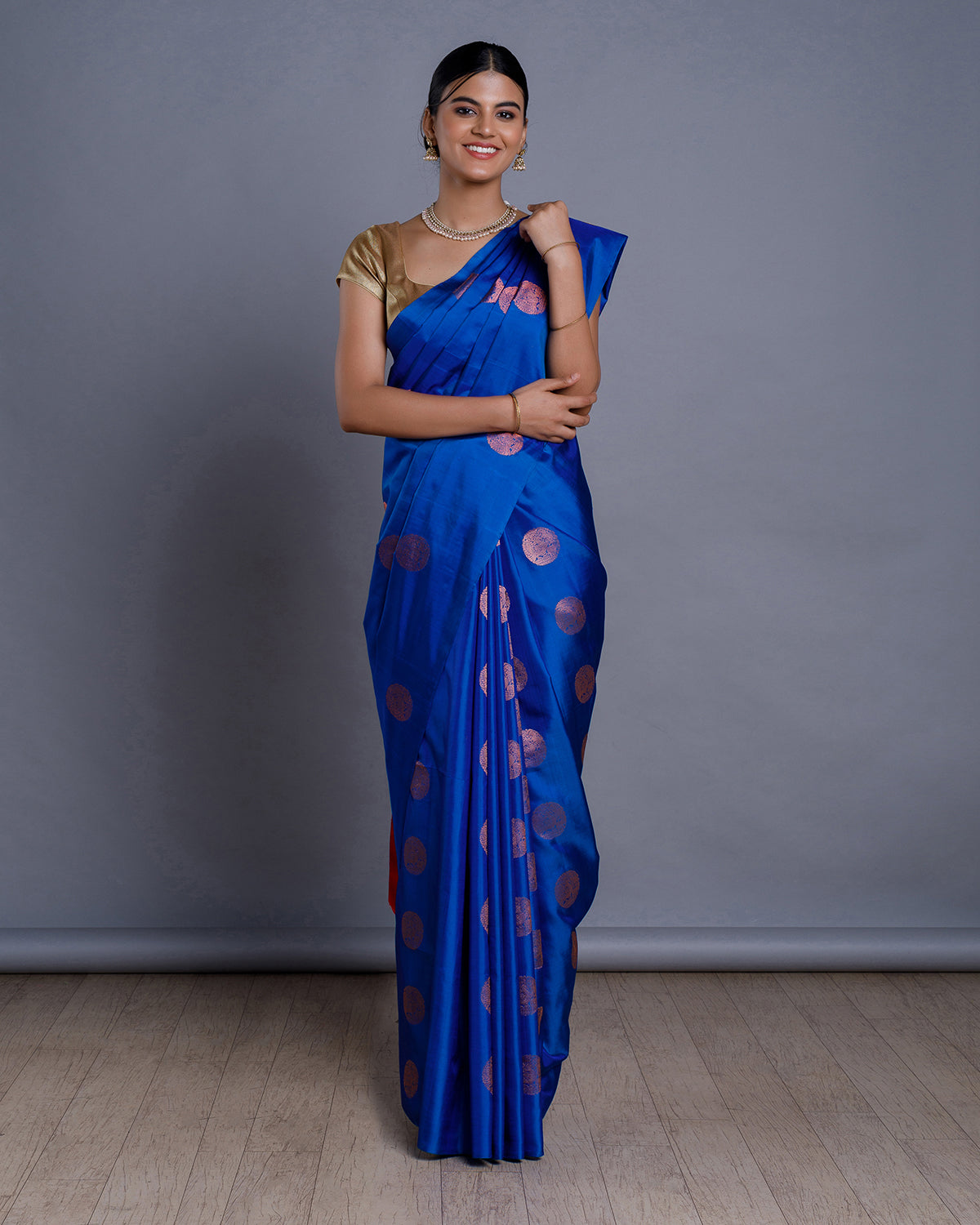 Blue Handloom Soft Silk Saree – Vijayalakshmi Silks