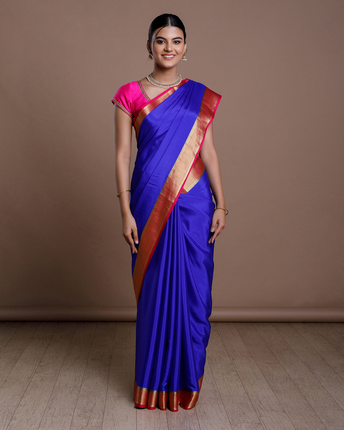 Blue Mysore Silk Saree – Vijayalakshmi Silks