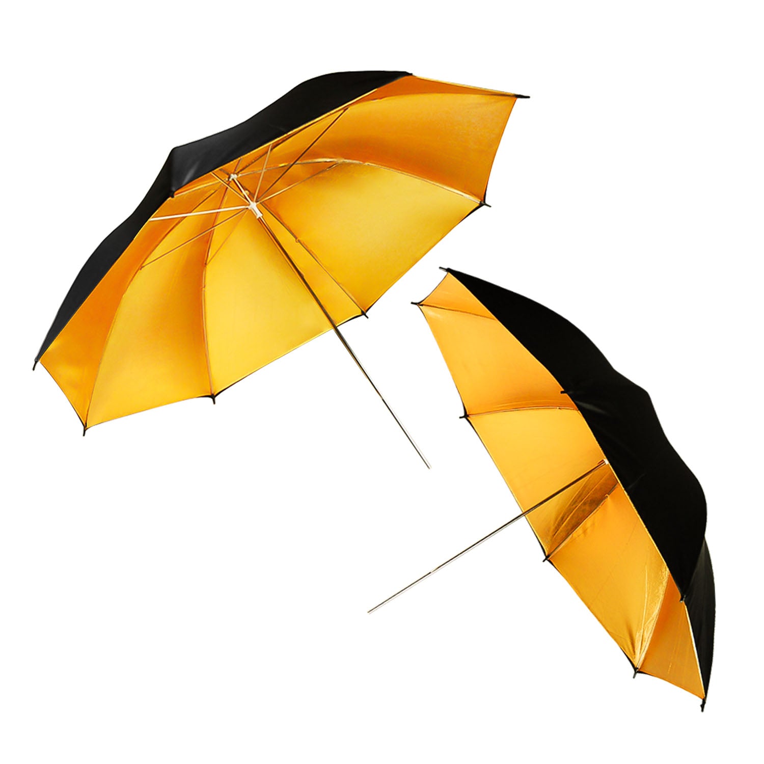 Pack of 2 33 Double Layer Black & Gold Photo Studio Umbrella Photo Video Reflector SouthbayCamera 
