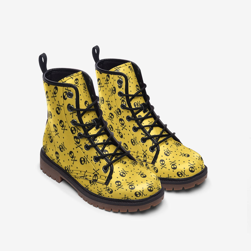 combat boots yellow