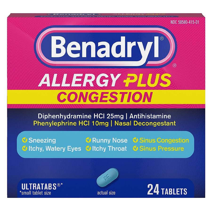 Load image into Gallery viewer, Benadryl Allergy Plus Congestion Ultratabs