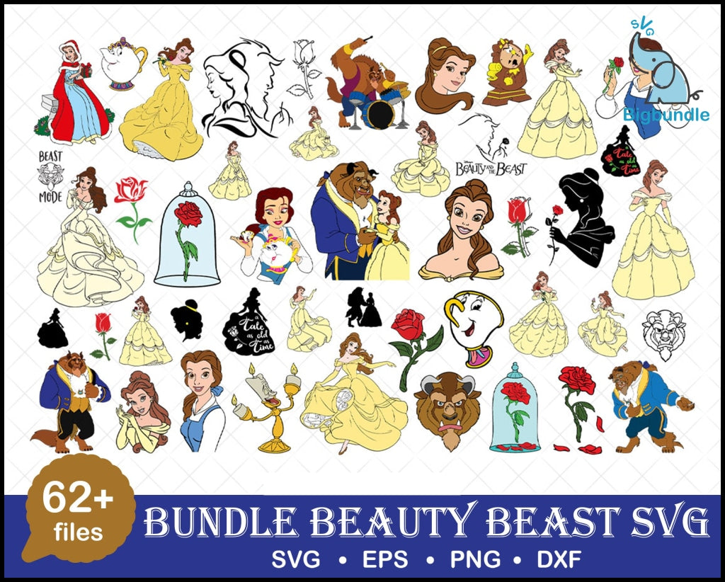 disney silhouettes beauty and the beast