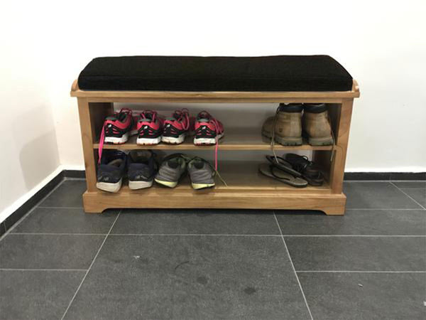 shoe rack and chair