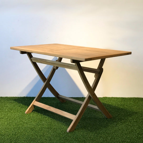 teak outdoor folding side table