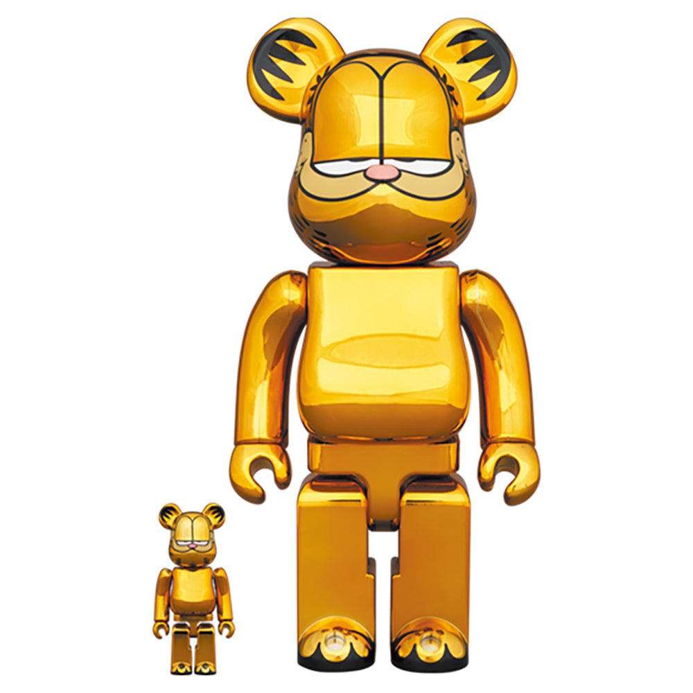 現貨】BE@RBRICK GARFIELD GOLD CHROME Ver. 100％ & 400％ (推廣優惠