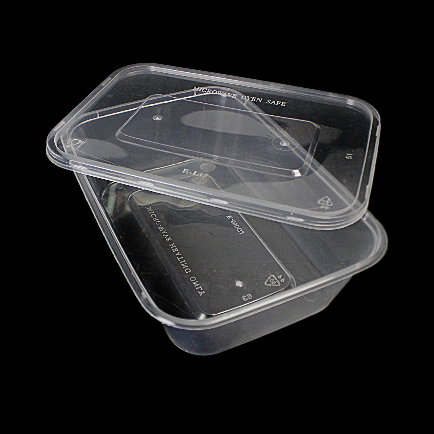 6 Pack Plastic Containers With Lids 500cc ST7014 (Parcel Rate)