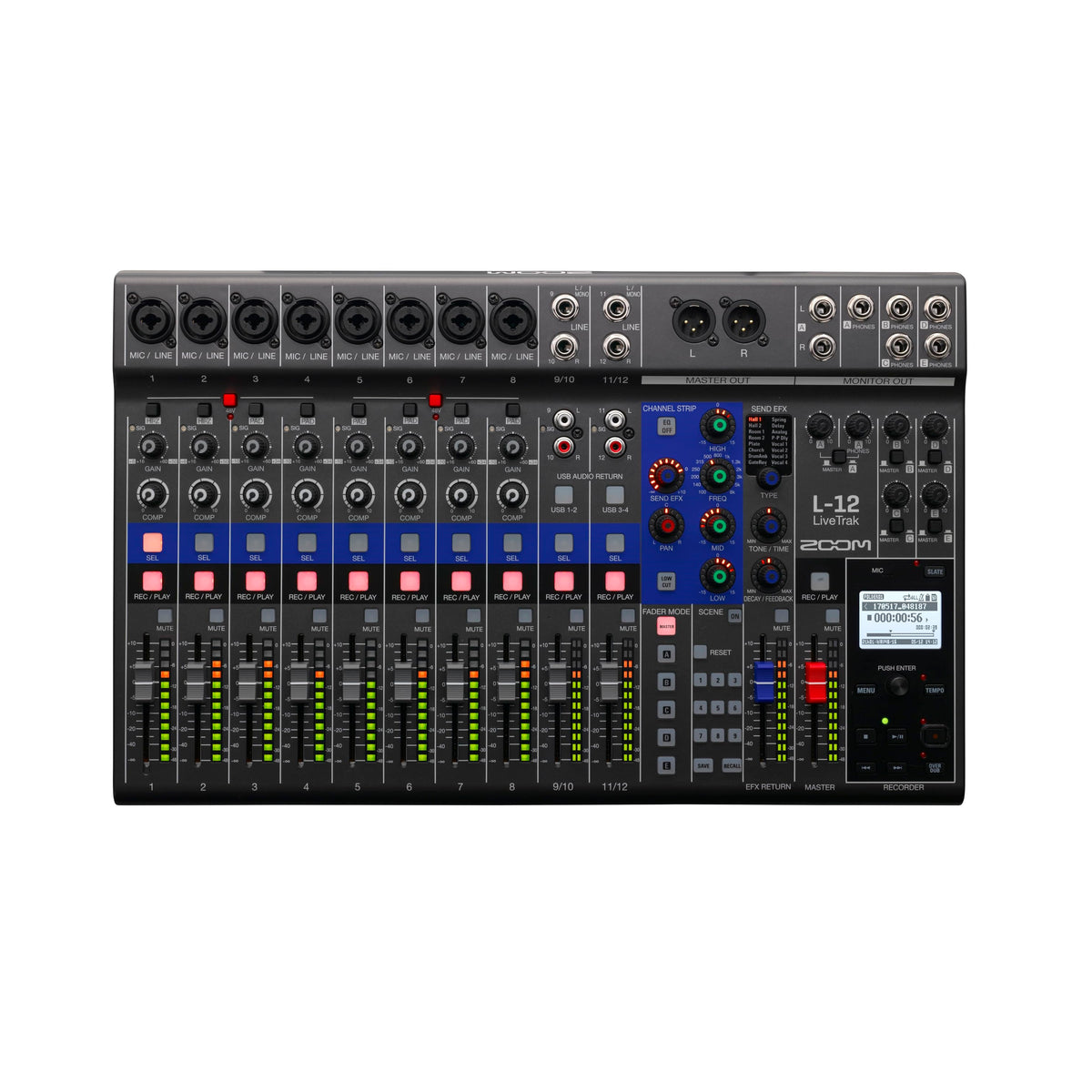 Zoom LiveTrak L-12 - 12-Channel Digital Mixer & Multitrack Recorder | Professional Audio | Professional Audio, Professional Audio. Professional Audio: Audio Mixers & Amplifiers, Professional Audio. Professional Audio: Multi-Track Mixer, Professional Audio. Professional Audio: Multi-Track Mixer-1, Professional Audio. Professional Audio: Studio & Recording | Zoom