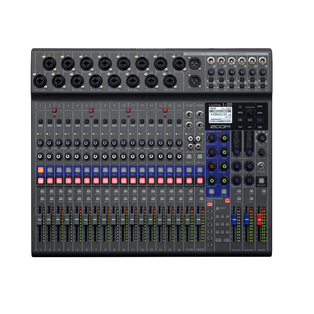 Zoom LiveTrak L-20 - 20-Input Digital Mixer & Multitrack Recorder | Professional Audio | Professional Audio, Professional Audio. Professional Audio: Audio Mixers & Amplifiers, Professional Audio. Professional Audio: Multi-Track Mixer, Professional Audio. Professional Audio: Multi-Track Mixer-1, Professional Audio. Professional Audio: Studio & Recording | Zoom