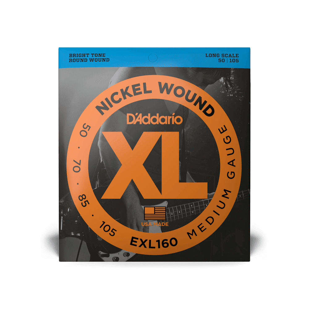 D'Addario EXL160 Nickel Wound Bass Guitar Strings - .050-.105 Medium Long Scale 4-string | Musical Instruments Accessories | Musical Instruments. Musical Instruments: Accessories By Categories, Musical Instruments. Musical Instruments: Bass Guitar Strings, Musical Instruments. Musical Instruments: Strings By Categories | D'Addario