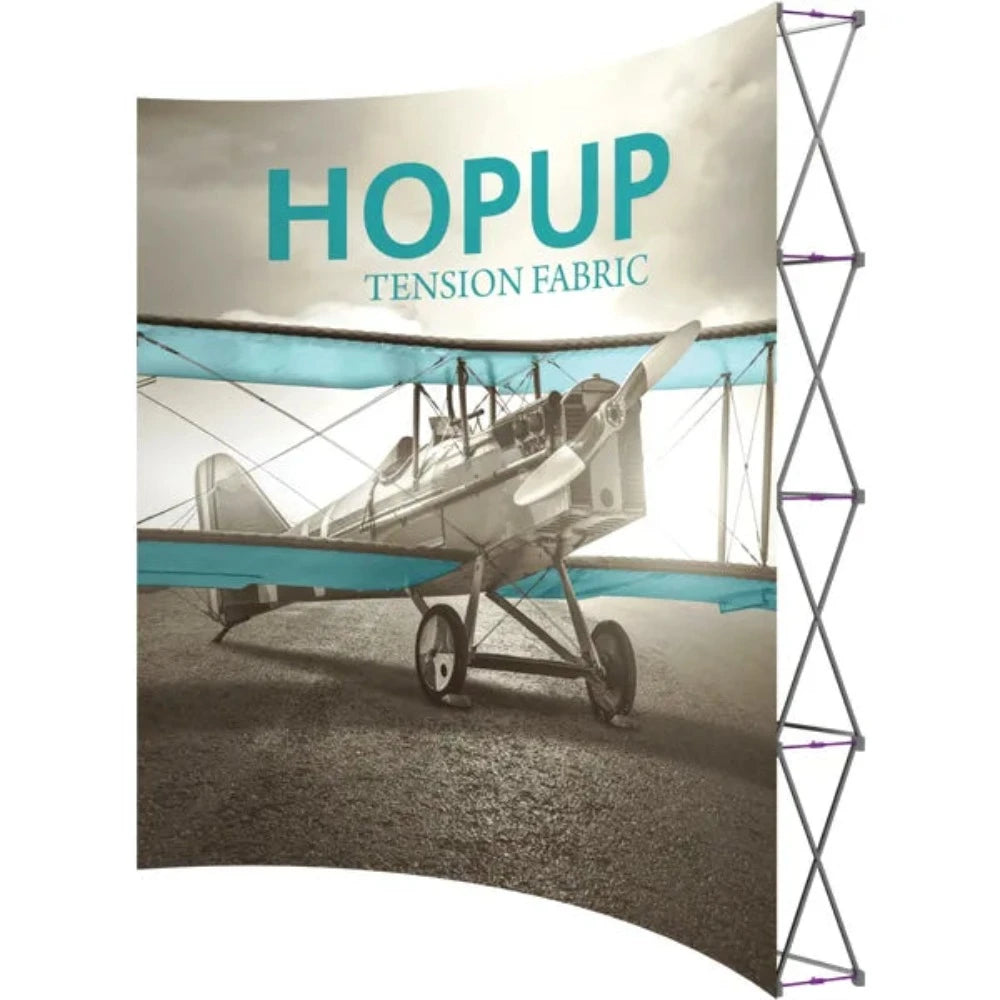 HOPUP 10FT CURVED EXTRA TALL TENSION FABRIC DISPLAY