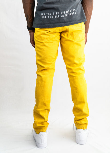 yellow levi jeans