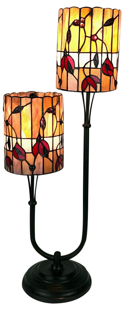 twin stem tiffany lamp