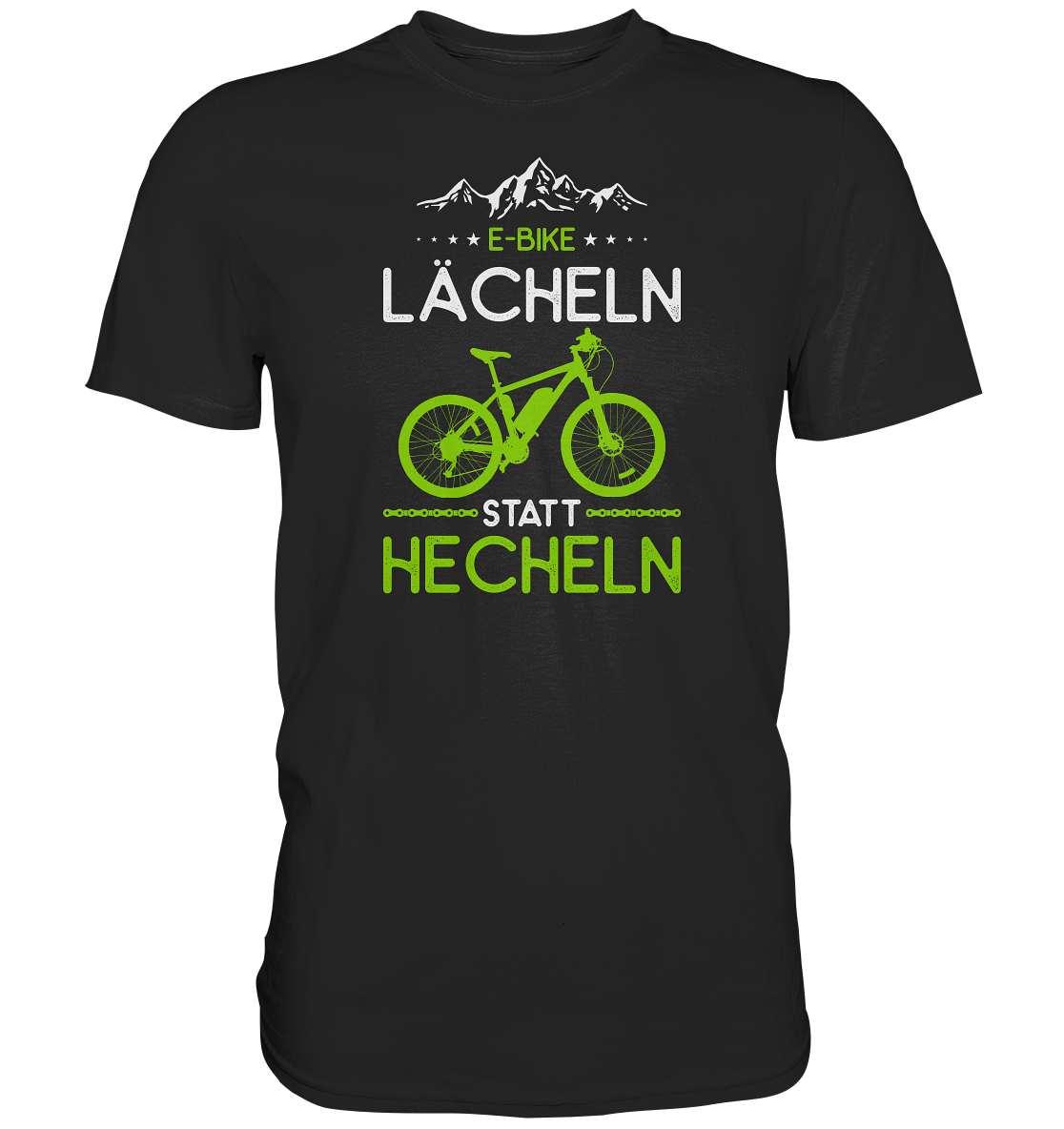 E Bike Shirt Lächeln Statt Hecheln Premium Shirt Motorradfreizeitshop 6660