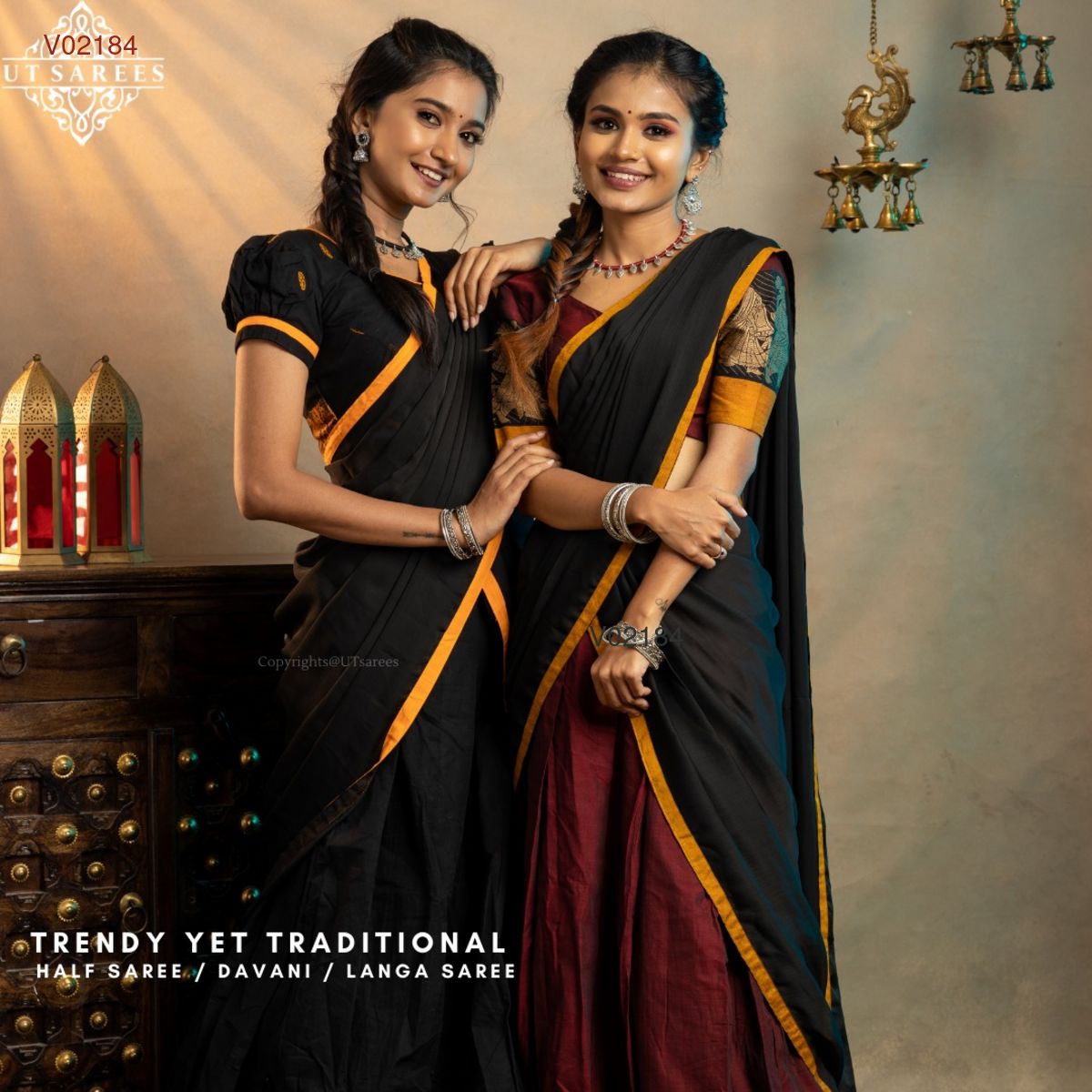 Narayanapet/Chettinad Pavadai Dhavani Half Saree Material – www ...