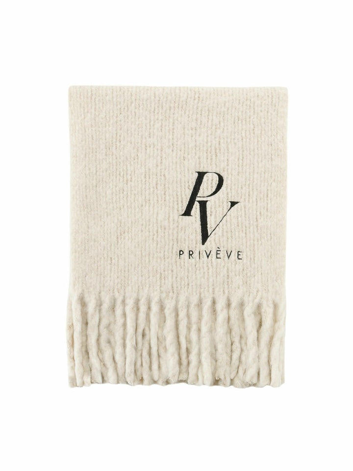 THE LOGO EMBROIDERY VOLUME STOLE