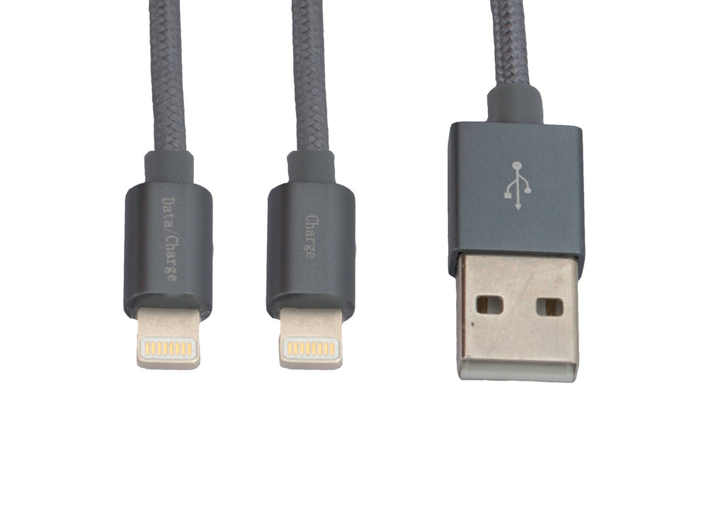 Bestuiver leer Ophef Dual Lightning to USB 2 Meter Cable - Dark Grey – VisionTek.com