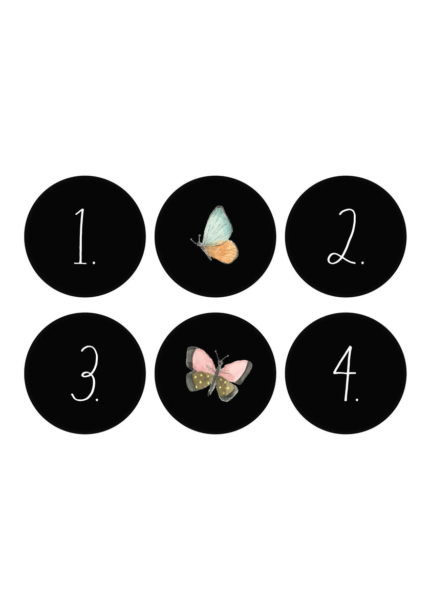 Details about   Rae Dunn Drawer Knobs Black and White Wooden Chalkboard Print Butterflies NIB Se 