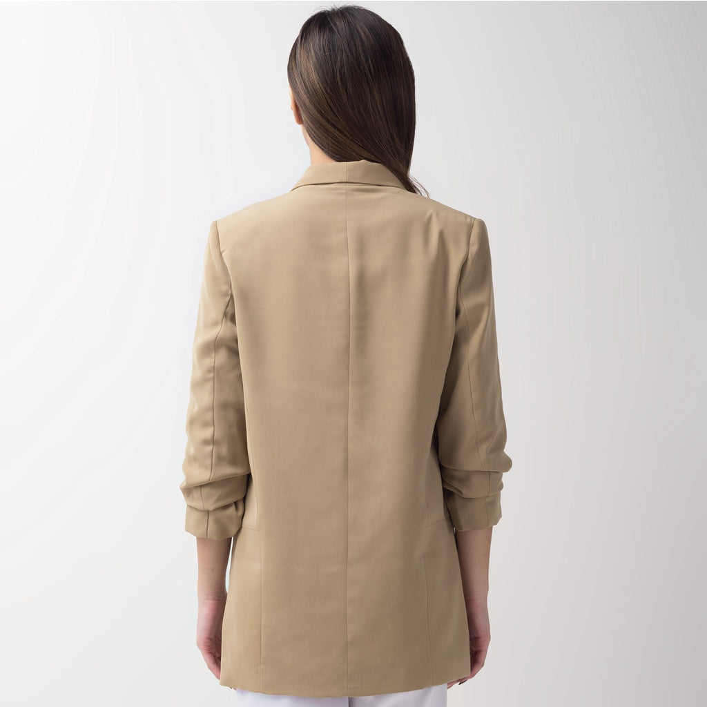 Benhill "Dasom" Blazer Kerja / Outer Wanita Premium Lengan Serut Cream 789-39599