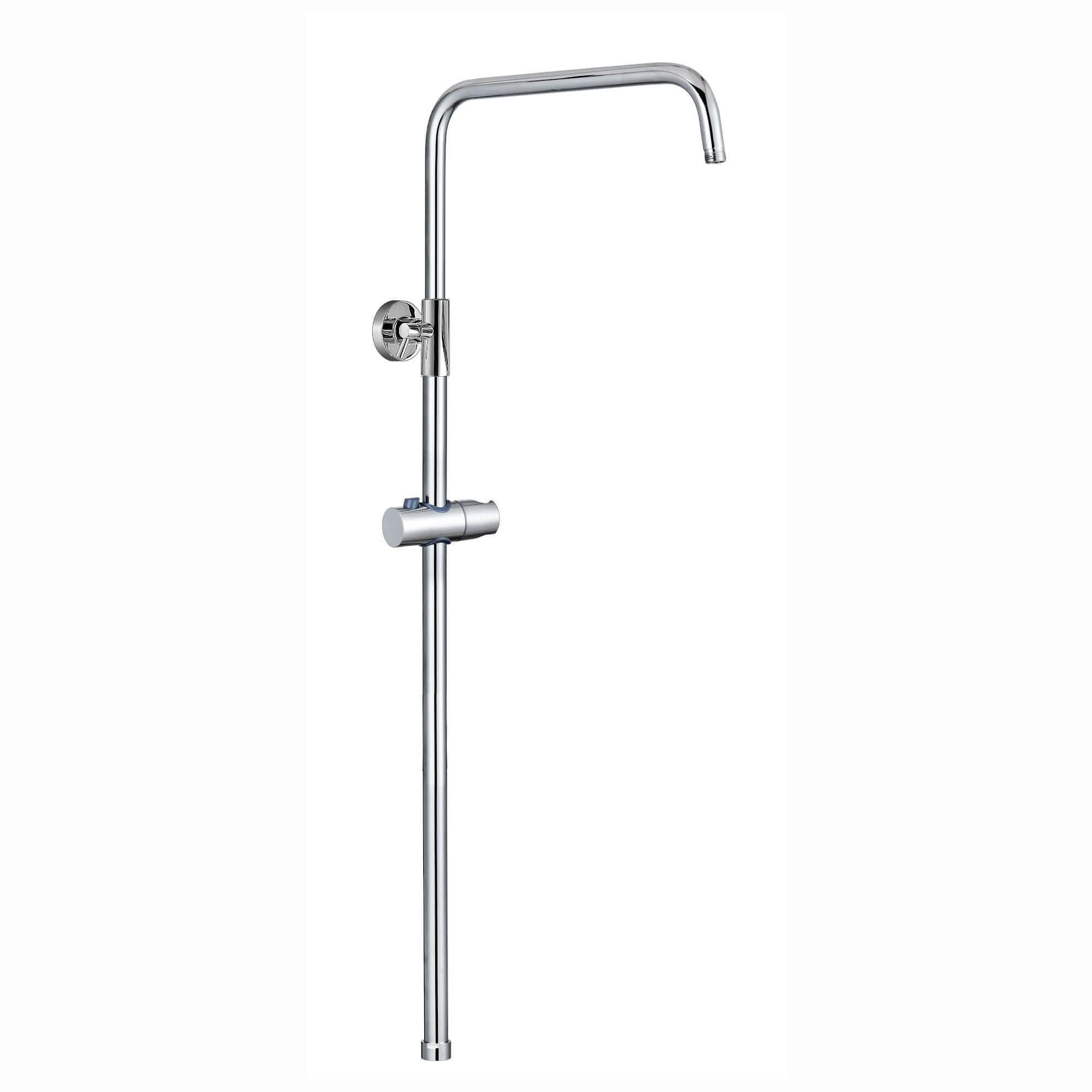 ENKI, Carre, G03, Shower Adjustable Rigid Riser Rail Angled Stainless